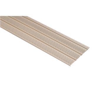 White Triple Vented Soffit (Common: 12 in x 12 ft; Actual: 12 in x 12 ft)