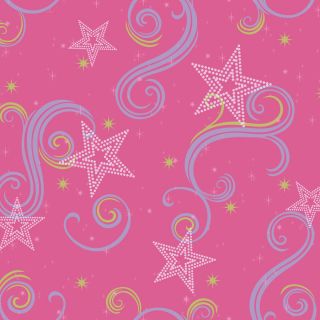 York Wallcoverings Pink/Purple/Green with Glitter Strippable Prepasted Classic Wallpaper