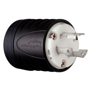 Pass & Seymour/Legrand 30 Amp 250 Volt Black 3 Wire Grounding Plug