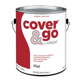 Valspar Cover and Go 124 fl oz Interior Flat White Latex Base Paint with Mildew Resistant Finish