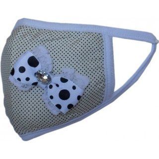 Black Dots Bling Bow Healthy Air Filtering Face Mask: Health & Personal Care