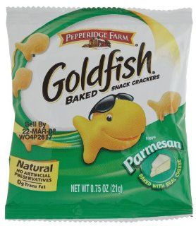 Pepperidge Farm Parmesan Goldfish Crackers, 0.75 Ounce Single Serve Package (Pack of 300) : Grocery & Gourmet Food