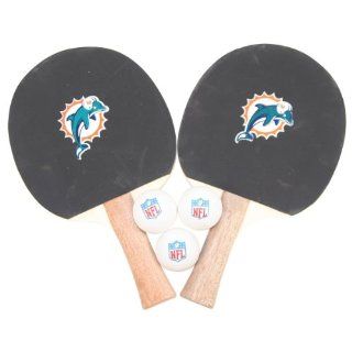 Miami Dolphins NFL Logo Ping Pong Paddle Set : Table Tennis Rackets : Sports & Outdoors