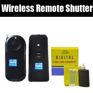 Wireless Remote Shutter Release For Canon 5D 1D 1DS 1D MARK 2 MARK3 1DS, MARKs 1DS, MARK2, CANON 30D 10D 40D 50D 7D 1V 3 D2000 Works Up To 350 Free Away Up To 16 Different Channels + Free lens Cleaning Kit : Camera Shutter Release Cords : Camera & Phot