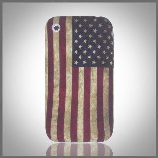 Hard Plastic Snap on Cover Fits Apple iPhone 3G 3GS USA US American Vintage Retro Flag AT&T (does NOT fit Apple iPhone or iPhone 4/4S or iPhone 5/5S/5C) Cell Phones & Accessories