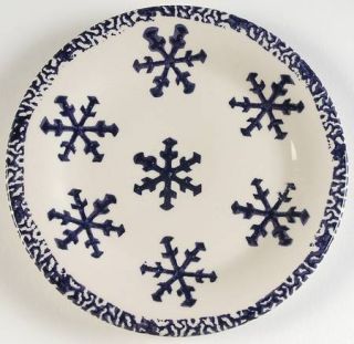 Gibson Designs Snow Flake Salad/Dessert Plate, Fine China Dinnerware   Blue Flak