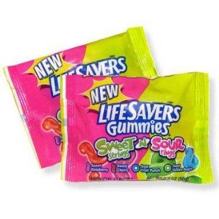 Lifesavers Gummies   Sweet Strings N Sour Rings, 2 oz pack, 18 count : Gummy Candy : Grocery & Gourmet Food