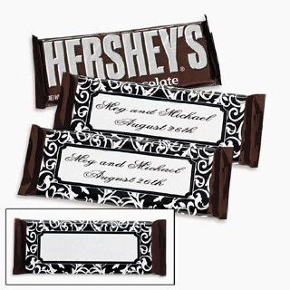 Personalized Black & White Candy Bar Wrappers   Stickers & Labels & Candy Wrappers & Labels : Grocery & Gourmet Food