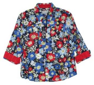 Alfred Dunner Secret Garden Floral Print Button Down Blouse Button Down Shirts