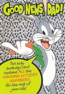 Greeting Cards   Birthday Looney Tunes "Good News Dad, This Is Your Lucky Birthday Card Contains..": Health & Personal Care