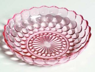 Anchor Hocking Bubble Pink Round Vegetable Bowl   Pink, Glassware 40S 60S