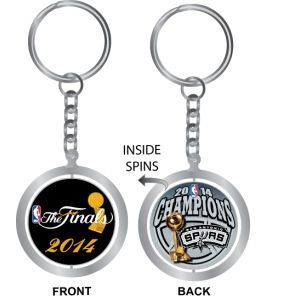 San Antonio Spurs AMINCO INC. 2014 NBA Champ Spinning Keychain