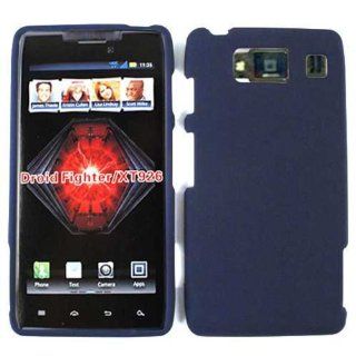 MATTE CELL PHONE COVER PROTECTOR FACEPLATE HARD CASE FOR MOTOROLA DROID RAZR HD XT926 NON SLIP NAVY BLUE A008 XXC: Cell Phones & Accessories