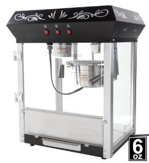 6oz Black Popcorn Maker Machine by Paramount   New Full Size 6 oz Popper: Paramount Entertainment: Kitchen & Dining
