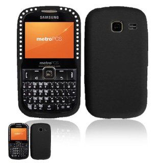Samsung Freeform III R380 Black Silicone Diamond Case: Cell Phones & Accessories