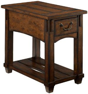 Hammary Tacoma Chairside Table in Rustic Brown   End Tables