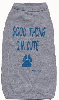 Kool Tees Good Thing I'm Cute Dog Tee, X Small : Pet Shirts : Pet Supplies