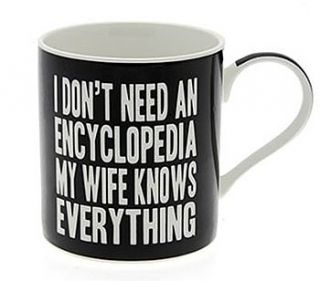 'my wife knows everything' mug by hope and willow