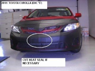 Lebra 2 Piece Front End Cover Black   Car Mask Bra   Fits   Toyota Corolla Model (except S)2011 2012: Automotive