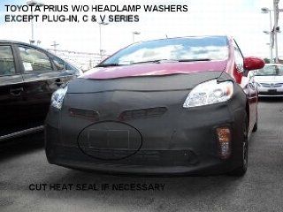 Lebra 2 piece Front End Cover Black   Car Mask Bra   Fits   TOYOTA PRIUS 2012 2013 (Without Headlamp Washers), EXCEPT Plug in, C & V SERIES.: Automotive