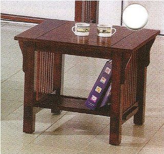 Mission Style Dark Oak Finish Occasional End Table  