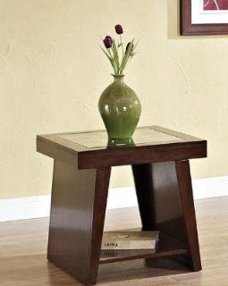 Jelani Dark Brown Cherry End Table by Acme Furniture   End Tables