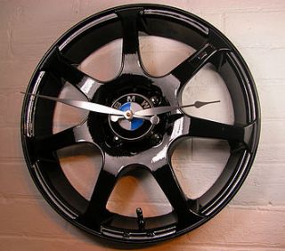 personalised real alloy wheel bmw clock by vyconic