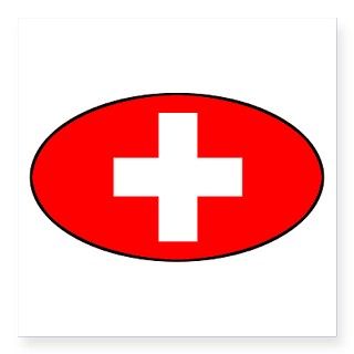 Swiss / Switzerland (CH) Oval Sticker by Admin_CP1263485