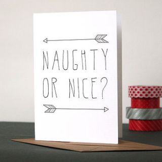 naughty or nice christmas card by heidi nicole