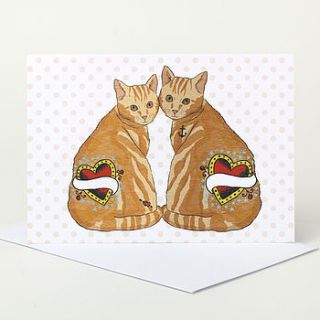cat love valentines day card by sophie parker
