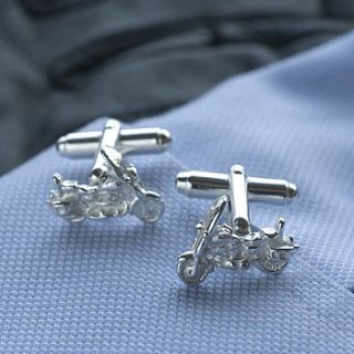 harley davidson silver cufflinks by simon kemp jewellers