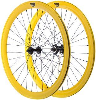 Pure Fix Cycles 50mm Wheelset, Yellow : Bike Wheels : Sports & Outdoors