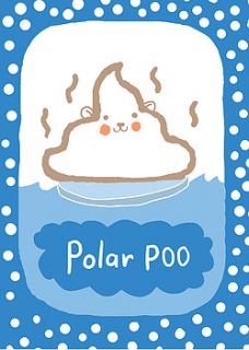 'polar poo' christmas card by loveday designs