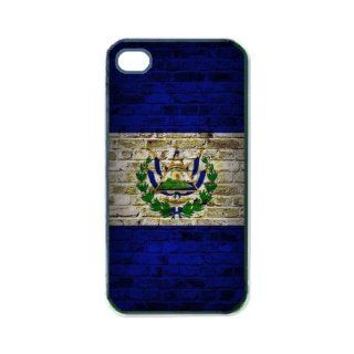 Flag of El Salvador Brick Wall Design iPhone 5 Black Case   Fits iPhone 5 Cell Phones & Accessories