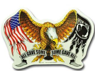 Hot Leathers   All Gave Some and Some Gave All American Eagle   Large Sticker / Decal Automotive