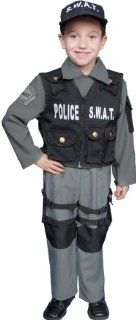 Child's SWAT Team Police Halloween Costume (Size: Small 4 6): Toys & Games