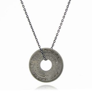 vintage african coin necklace by black pearl
