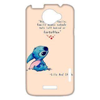 DiyCaseStore Custom Personalized Disney Lilo and Stitch HTC One X Best Durable Cover Case   Ohana means family,family means nobody gets left behind,or forgotten.: Cell Phones & Accessories