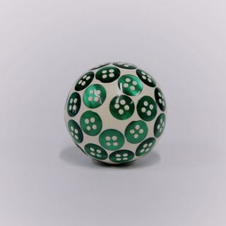 green button resin knob by trinca ferro