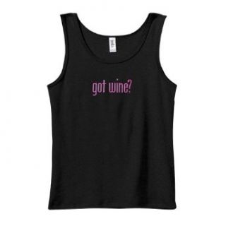 Got Wine? Women's Tank Top   Pink on Black Clothing