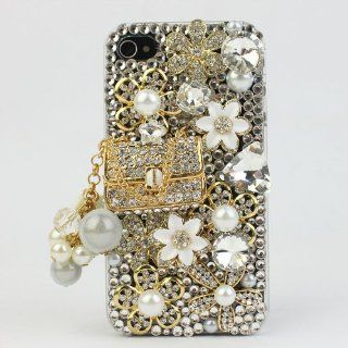 Nova Case 3D Bling Crystal iPhone Case for AT&T Verizon Sprint Apple iPhone 4/4S CoCo Bag and Flower: Cell Phones & Accessories