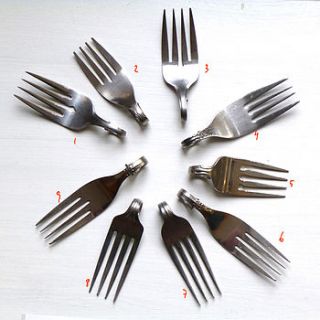 stainless steel fork pendant by charlie boots