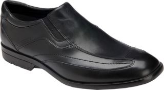 Mens Rockport Business Lite Slip On   Black Full Grain Leather Loafers