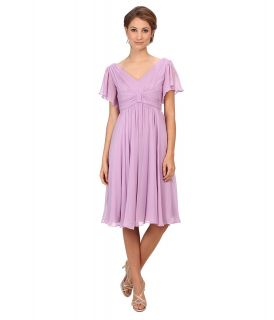 Ivy & Blu Maggy Boutique Flutter Sleeve Inset Waist Dress Womens Dress (Purple)