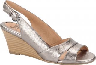 Womens Sofft Prischa   Anthracite Metallic Leather Sandals