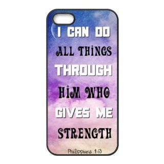 "I can do all things through him who gives me strength"   Philippians 413 Accessories Apple Iphone 5/5s TPU Cases Covers Cell Phones & Accessories
