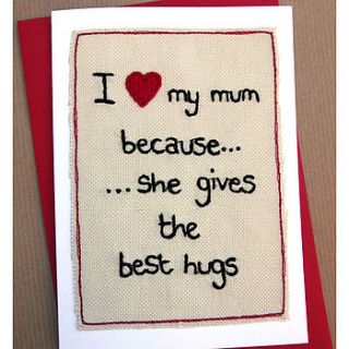 personalised 'i love my mum because…' card by jenny arnott cards & gifts