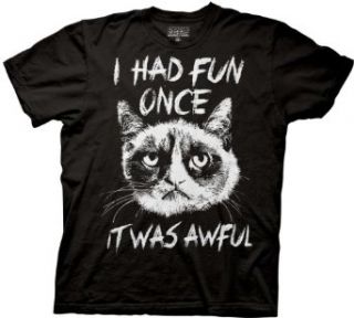Grumpy Cat I Had Fun Once SKetch T shirt: Movie And Tv Fan T Shirts: Clothing