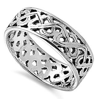 Sterling Silver Braided Weaved Ring: Jewelry