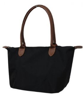 Solid Color Small Shopping Tote Handbag black Clothing